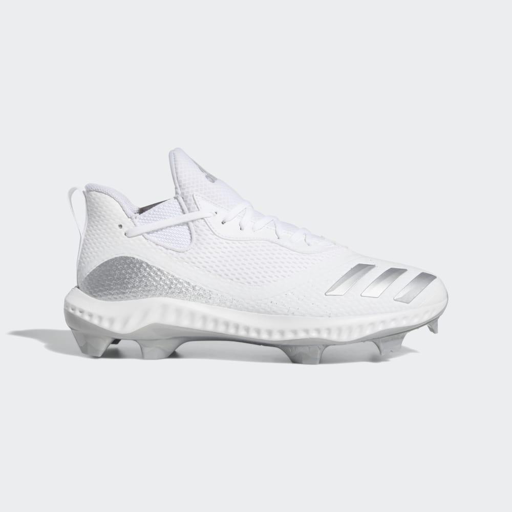 Adidas Men's Icon V Bounce TPU Baseball Cleats White/Silver Metal Ireland G28276